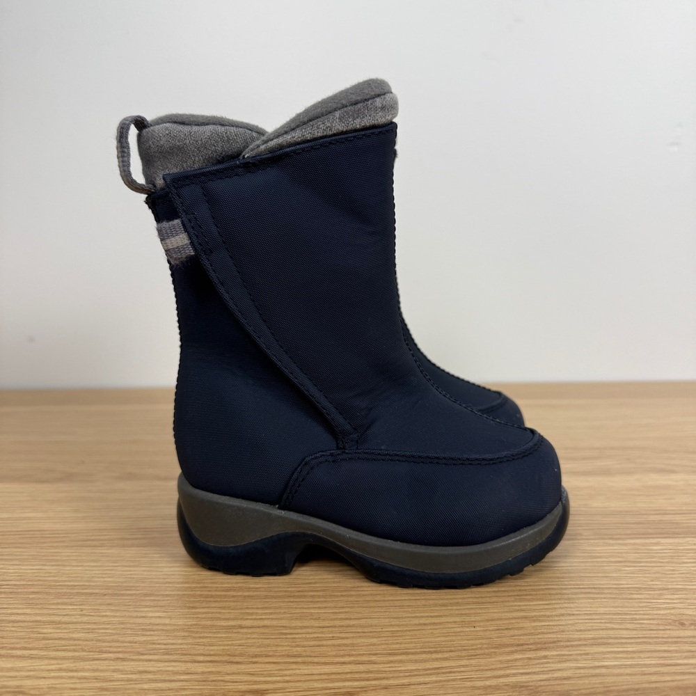 Lands' End Kids' Navy and Gray Snow Boots Size 6